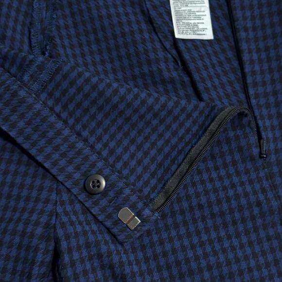 Banana Republic Devon Houndstooth Pants Woman's size 2 Navy Blue and Black - Picture 16 of 16